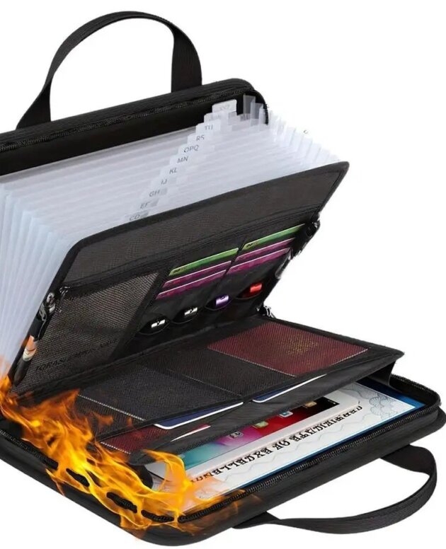 Support Pan European：Fireproof Document Bag Fireproof Briefcase Waterproof Money Safe