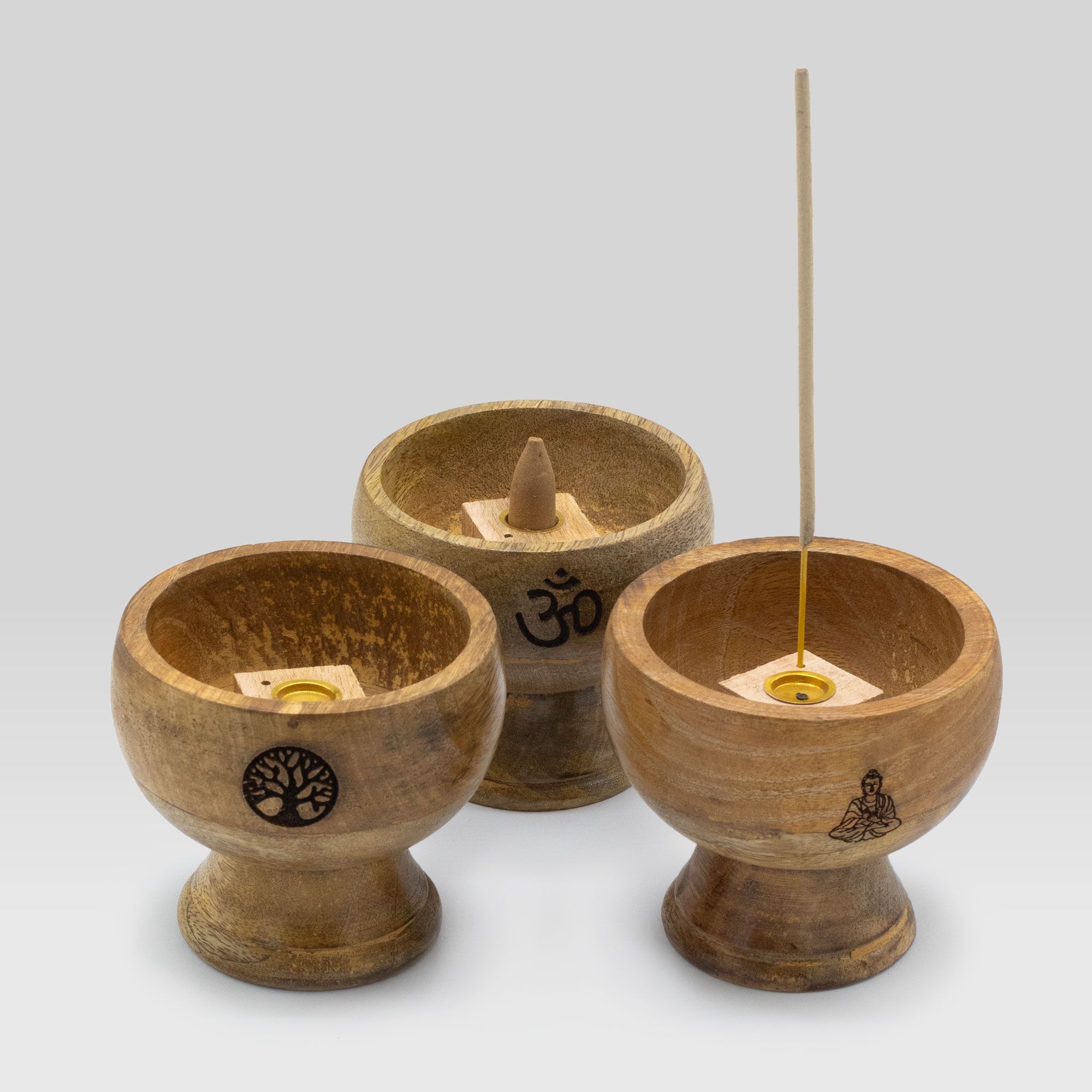 Lrg Ritual Bowl Incense Cone Holder 11x10 cm - Tree of Life - Image 2