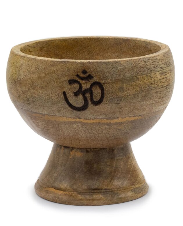 Lrg Ritual Bowl Incense Cone Holder 11x10 cm - Om