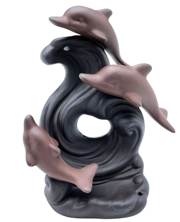 Backflow Incense Burner - Dolphin Wave
