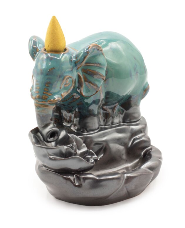 Backflow Incense Burner - Elephant at Pool